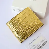 2022 New Designer Luxury Cow Leather Men Wallets Business Genuine Leather Golden Money Bag High Grade Card Holder Money Bag 45 1