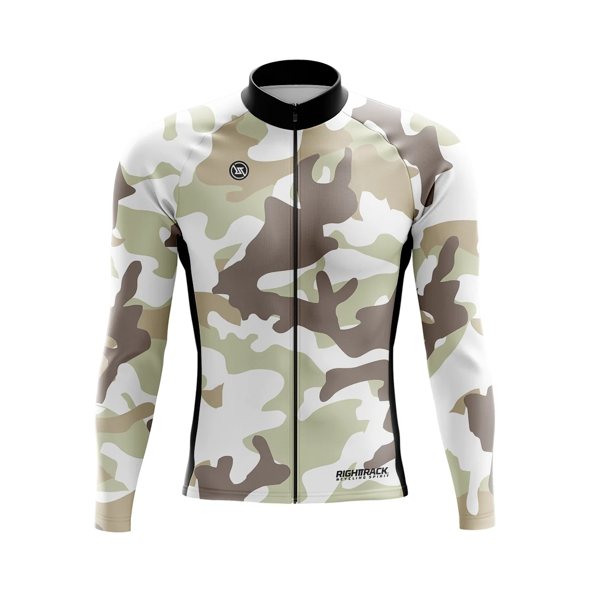 thumbnail image 1 of Maillot de ciclismo de invierno de manga larga para hombre, ropa de ciclismo de camuflaje, ropa térmica de malla/polar para primavera y otoño RIGHTTRACK, ropa para bicicleta de montaña, 1 of 4