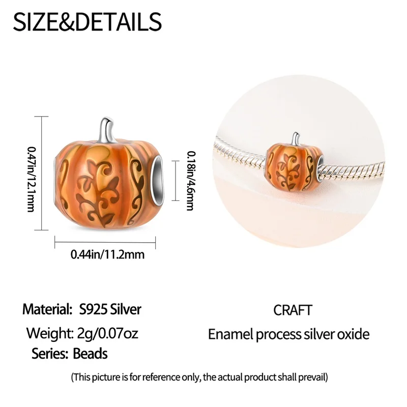 925 Silber Farbe Mode Eichhörnchen Ahornblatt Honig Herbst Serie Charms Bead Fit 3mm 925 Original Armbänder Feine DIY schmuck – Detail 24