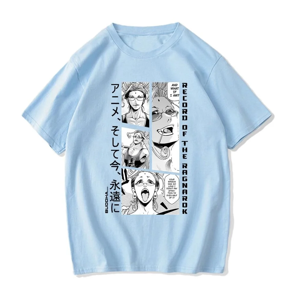 Record Of Ragnarok Cotone Di Alta Qualità Taglia Ue Top Designer Comic Manga Men Tee Designer Abbigliamento Unisex