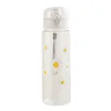 780ml Daisy Flower Plastic Water Bottle Sports Transparent Water Bottle Portable Gym Travel Clear Leakproof Drinking Bottle 5