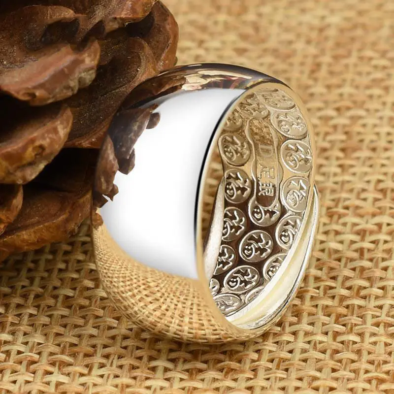 925 Silver opening adjustable ring