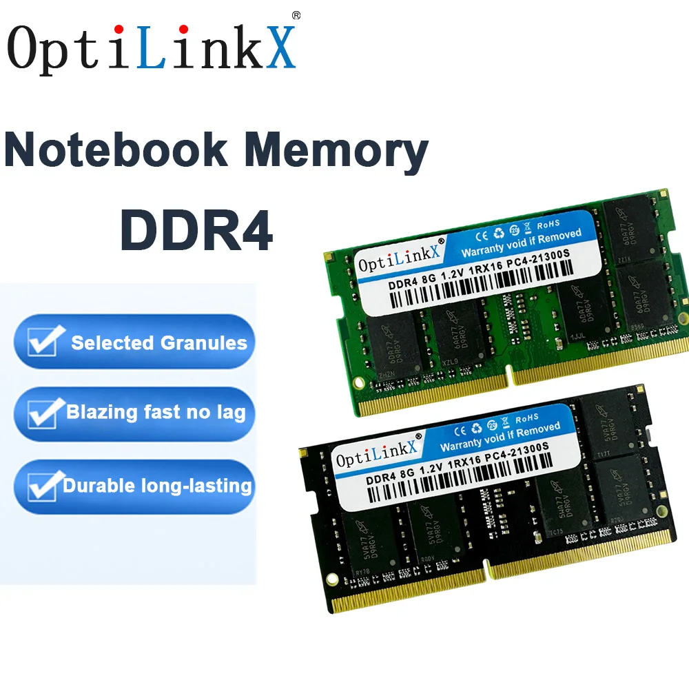 OptiLinkX Memoria Ram DDR4 8 GB 16 GB 2133 MHz 2400 MHz 2666 MHz Sodimm Notebook Hochleistungs-Laptop-Speicher