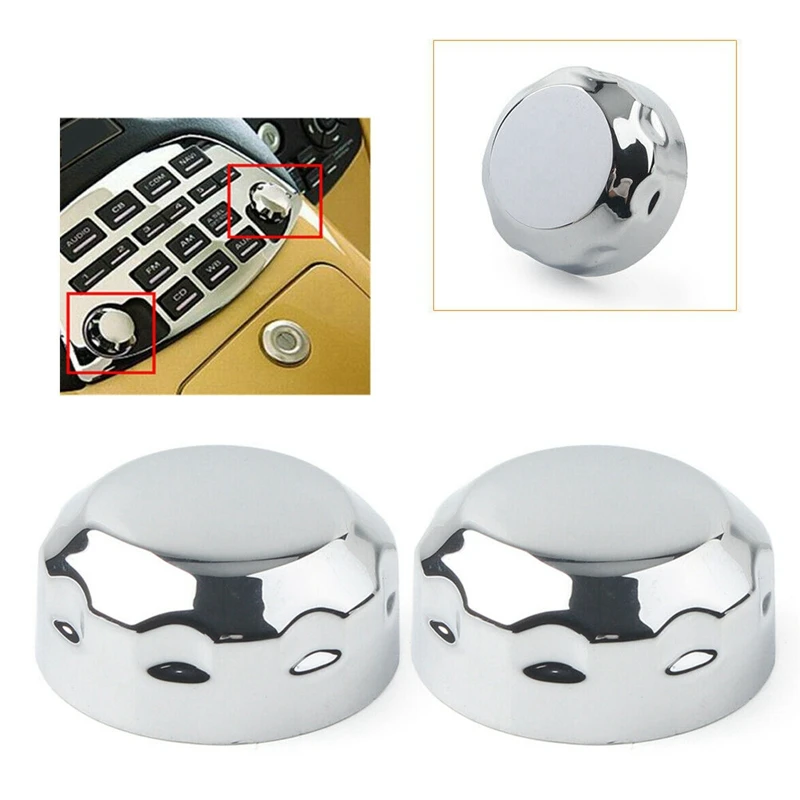 Motorcycle Radio Knob Cover Audio Control Button Trim For Honda