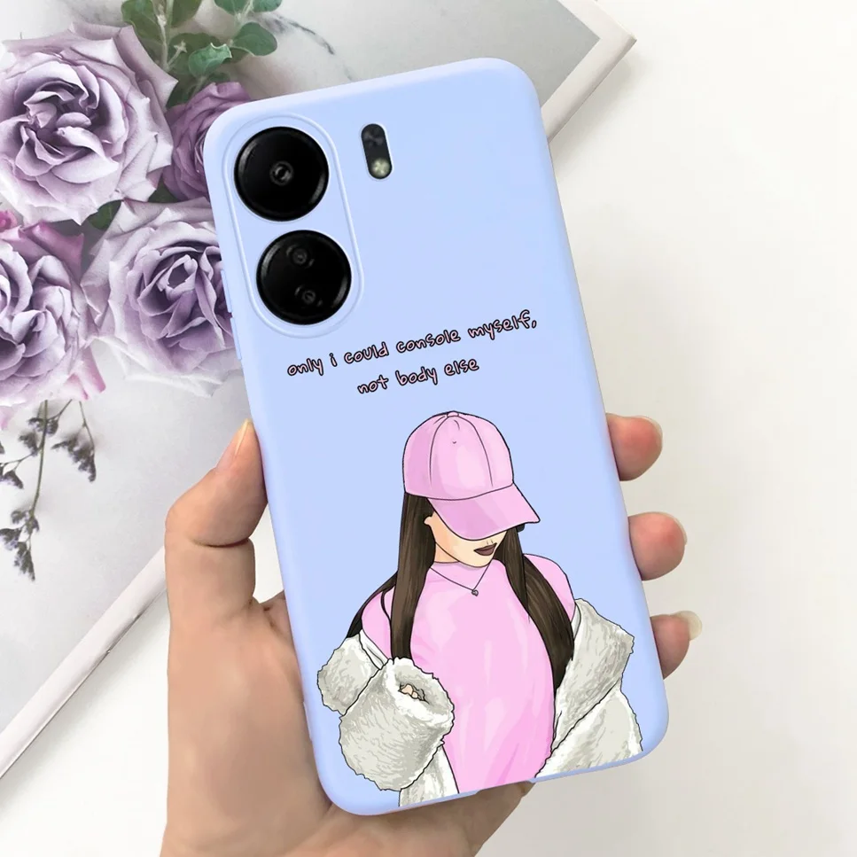 For Xiaomi POCO C65 Case Cute Cartoon Cat Painted TPU Silicone Back Cover For Xioami POCO C65 POCOC65 C 65 6.74 Phone Case Funda