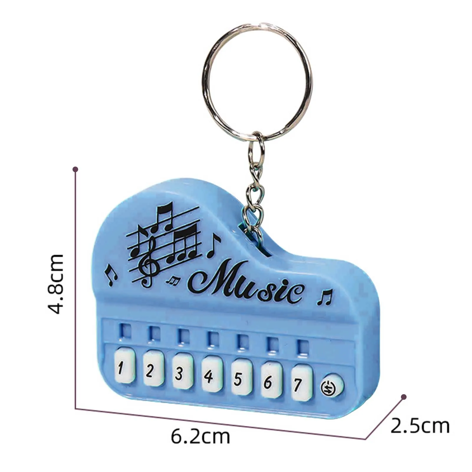Fashion Electronic Finger Piano Keychain Toy Portable Musical Instrument Toy Piano Keychain for Key Backpack Hanging Decoration 3