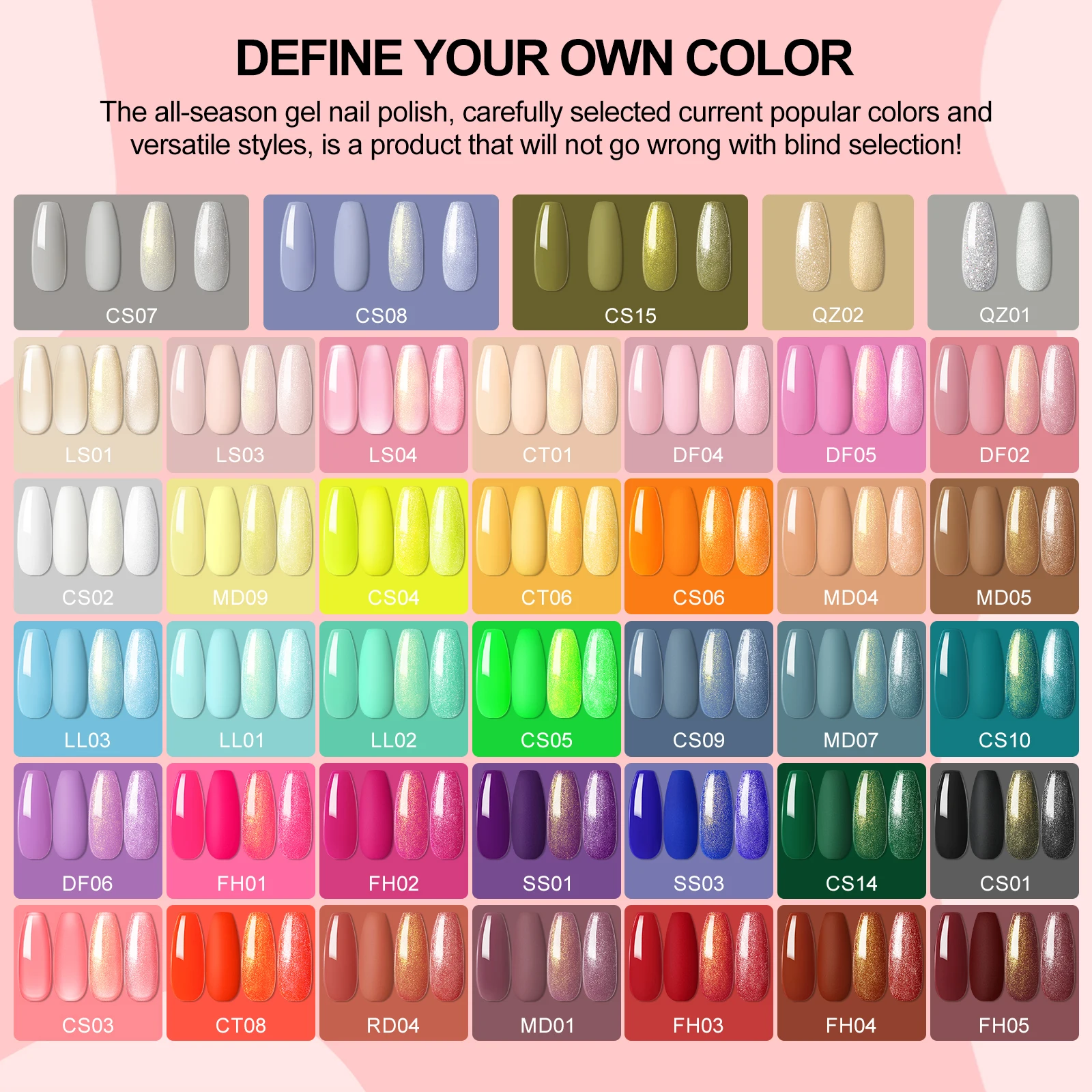 COSCELIA 40PCS Gel Nail Polish 7ML Art Salon Set with Lamp Base Matte Glossy Glitter Top Coat Manicure Tool for Women Nail Gifts 2
