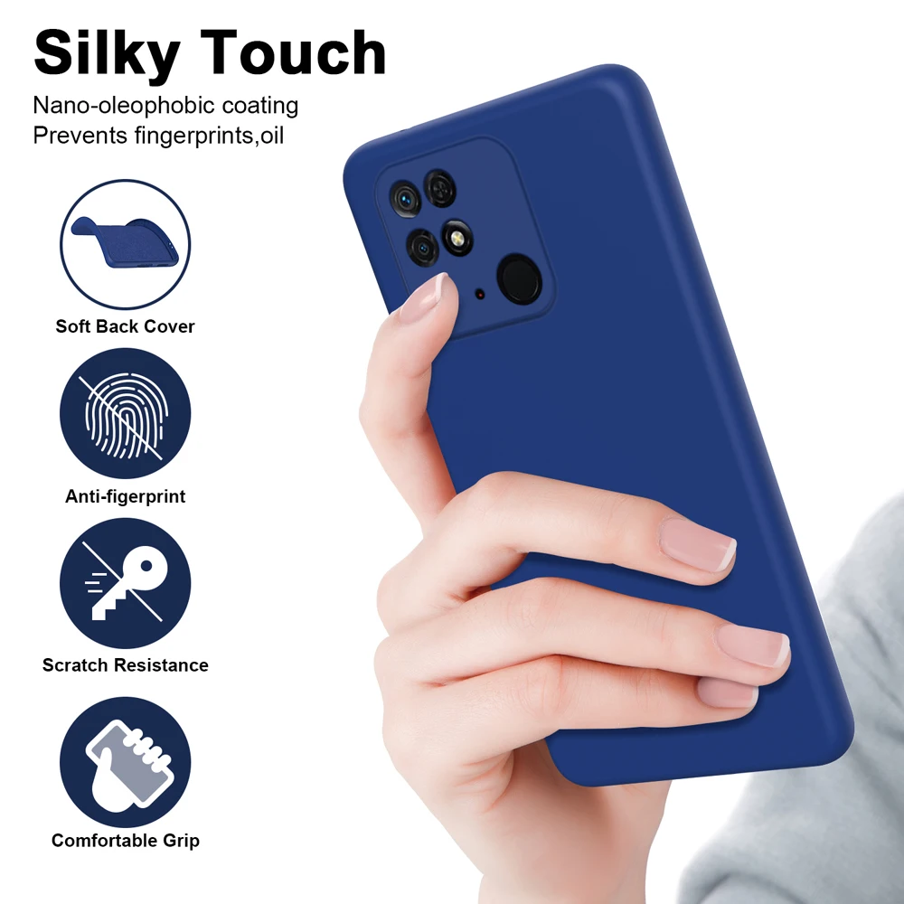 Luxurious Soft-Touch Solid Silicone Phone Case - Premium Protection Cover