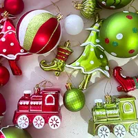 Christmas Ball Pendant Decoration Set Multi-Style Green Elves Theme Painted Christmas Tree Pendant Party Decoration balls 2026 3