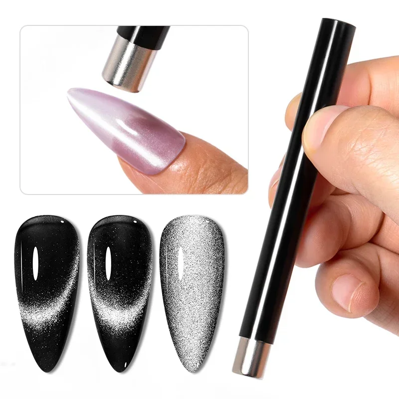 3D Cat Magnetic Nail Art Pen 3 Colors Strong Magnetic Stick for DIY Gel Polish Nails Painting-UV Gel Magic Manicure Tools