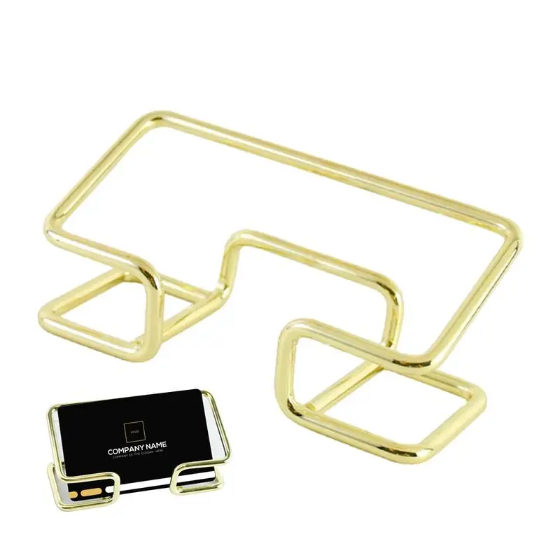 

Business Card Stand Desktop Business Card Holders With 100 Cards Capacity Elegant Line Name Card Business Card Display Holders