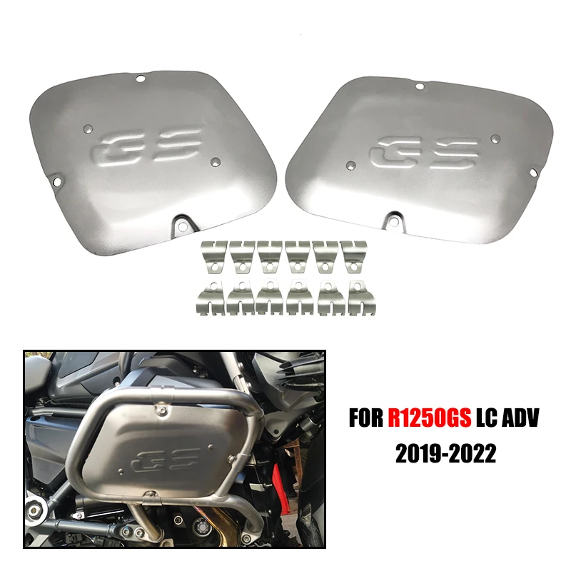 Zylinderkopfschutz Für BMW R1250GS - Aluminium Motorschutzabdeckung Schwarz-Silber