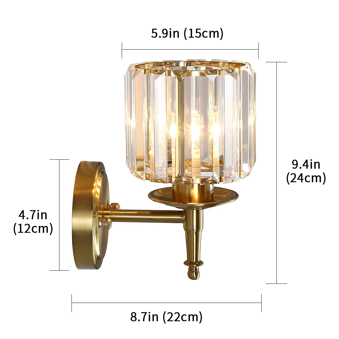 Europe Crystal Wall Lamp Bedroom Bedside Livingroom Luxury Stair LED Sconce Study Lamps Home Golden Hotel Hall Aisle Wall Light Modern Europe Crystal Wall Lamp Electroplating gold Luxury Stair Wall Light LED Decoration Light For Foyer Bedroom Living Room Dining Hall Aisle Lamp wall hanging lights Wall Lamps