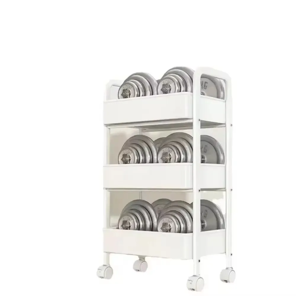 Household Multi-layer Small Cart Storage Rack Floor To Floor Kitchen Bedroom Bathroom with Wheels