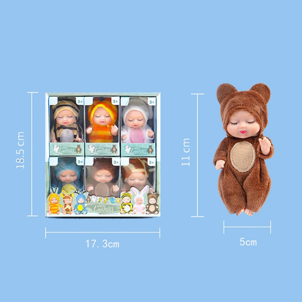 Baby Sleeping Dolls Cute Realistic Eyes Closed Reborn Baby Doll With Clothes Suit Accessories Birthday Gift For Girls