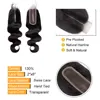 Body Wave 2x6 Closure Human Hair Transparent 2x6 Lace Closure Hair Extensions for Women Straight Hair Natural Color Pre Plucked 2