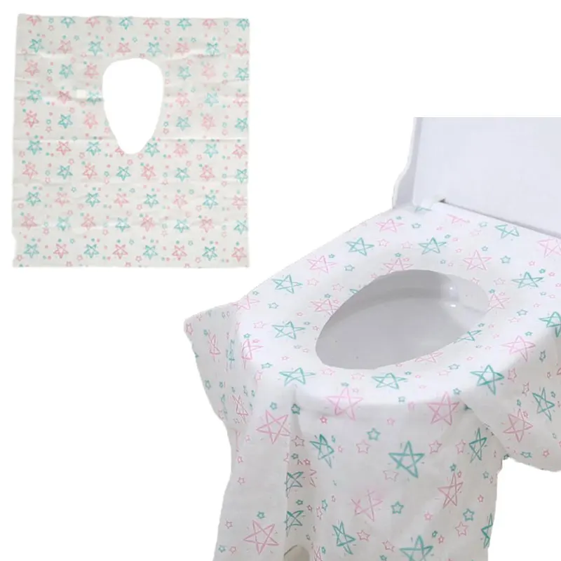 

10Pcs Large Size Disposable Paper Toilet Seat Covers Camping Loo wc Bacteria-proof cover For Travel/Camping Bathroom