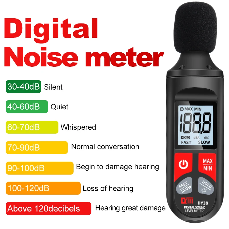 Digital Sound Level Meter Audio Level Meter Sonometro Sound Decibelimetro 30-130dB Decibel Portable Noise sound level meter