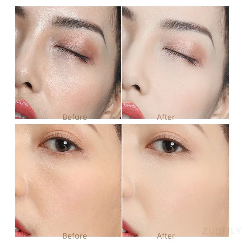 Face Powder Pressed Powder Foundation with Powder Puff Makeup Concealer