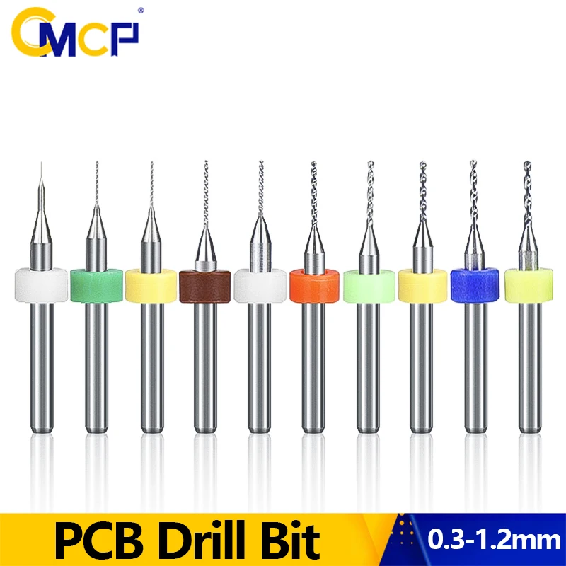 10-Piece Precision Micro Carbide Drill Bit Set for PCB, Woodwork, and Metal Applications