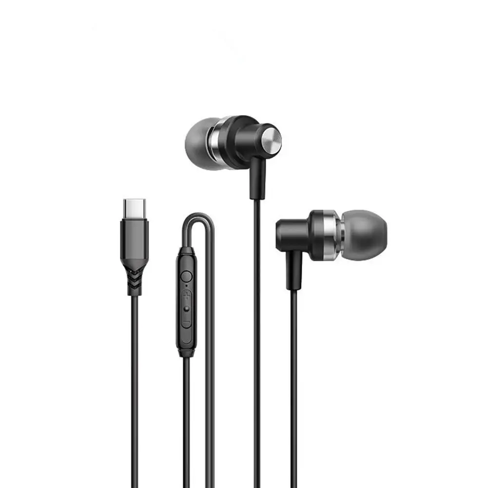 Type C In ear Earphones with Mic 3.5 Handfree EarbudsType c Wire controlled Headset Compatible