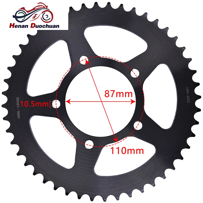 

520 48T Rear Sprocket Gear Staring Wheels For Suzuki SV650 ABS SV650A SV650X SV 650 DL250 M0 V-Strom V Strom DL 250 520-48T