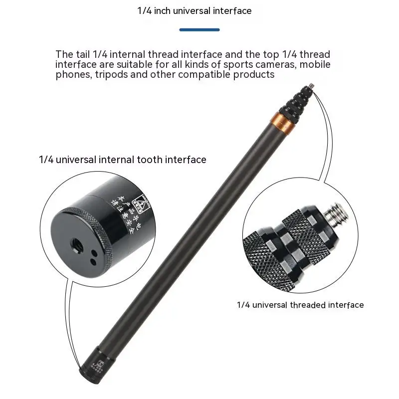 Selfie Stick Tripod Selfie Stick Sports Camera Selfie Stick 2.9M Carbon Fiber Selfie Stick for Insta360 X 4 /X3/DJI Action 4/Go Pro Sports Camera Tripod Accessories