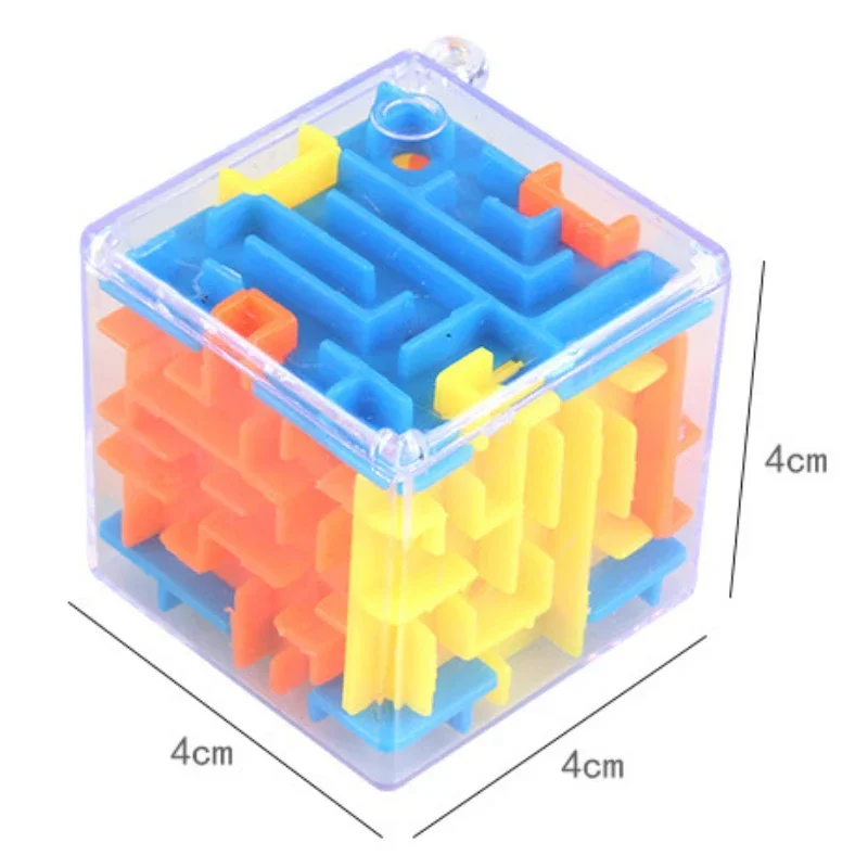 Mini Speed Cube Rolling Ball Game Cubos Maze Toys For Children Educational3D Maze Magic Cube Transparent Six-sided Puzzle 5