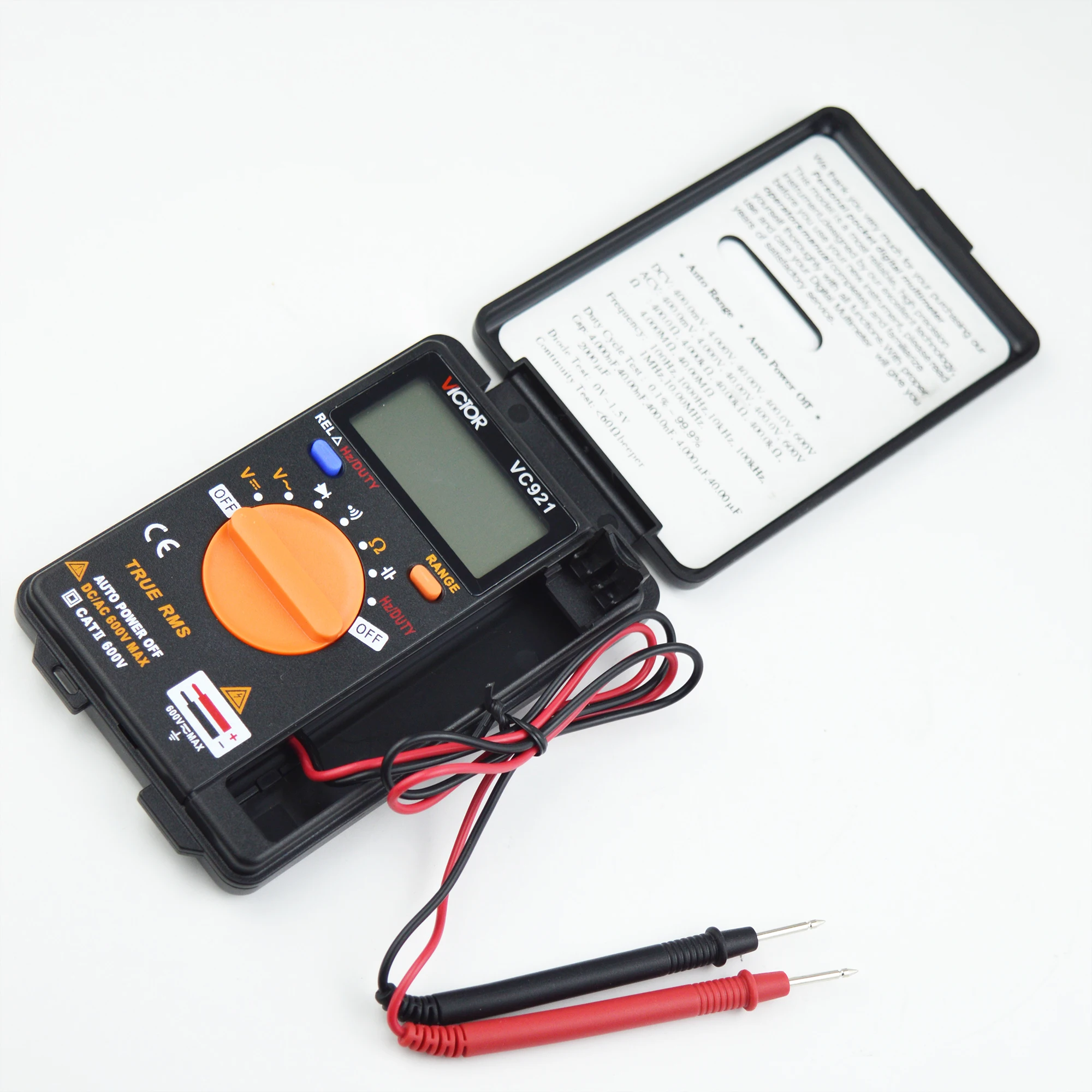 VICTOR VC921 Digital Multimeter DMM Integrated Personal DC AC Voltage Meter Pocket Capacitance Resistance Frequency Tester