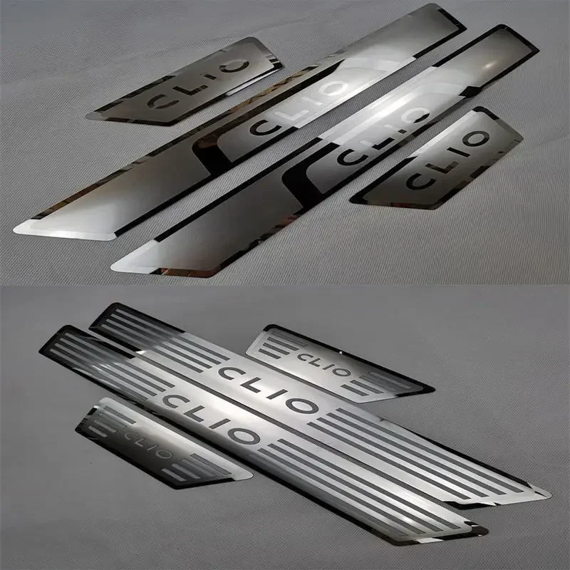 CLIO 2014 Stainless car door sill protection Stickers Door Sill Scuff Plate/Door Sill car accessories car stickers,car window stickers,car window trim stickers