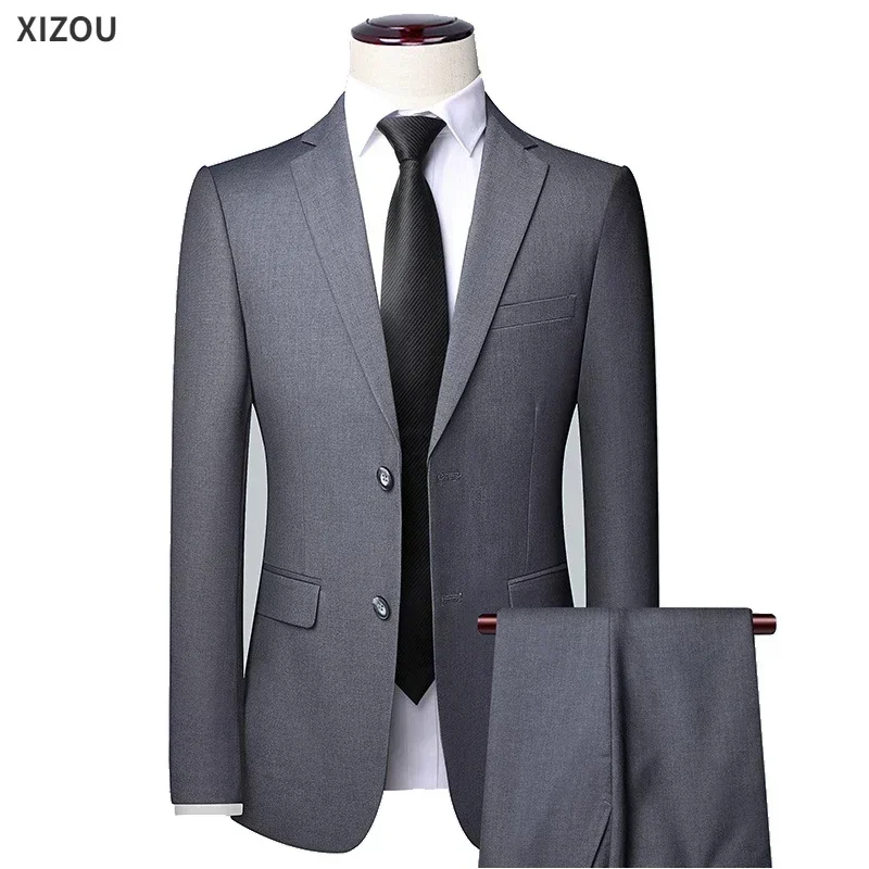 Blazer Jacket Men Western Suit Men Suits For Wedding 2 Pieces 3 Sets Blazers Elegant Formal Jackets Vest Pants Coats Full Classic Costume