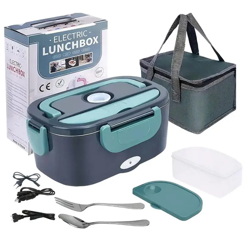 Car Heated Lunch Box 1.5L Portable Food Warmer Electric Lunch Box Food Heater Warmer Container Fast Heating