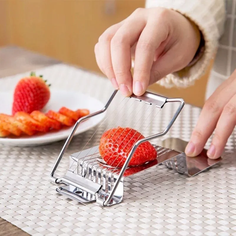 Stainless Steel Wire Egg Slicers Home Kitchen Egg Cutter Egg Slicer for Hard Boiled Eggs