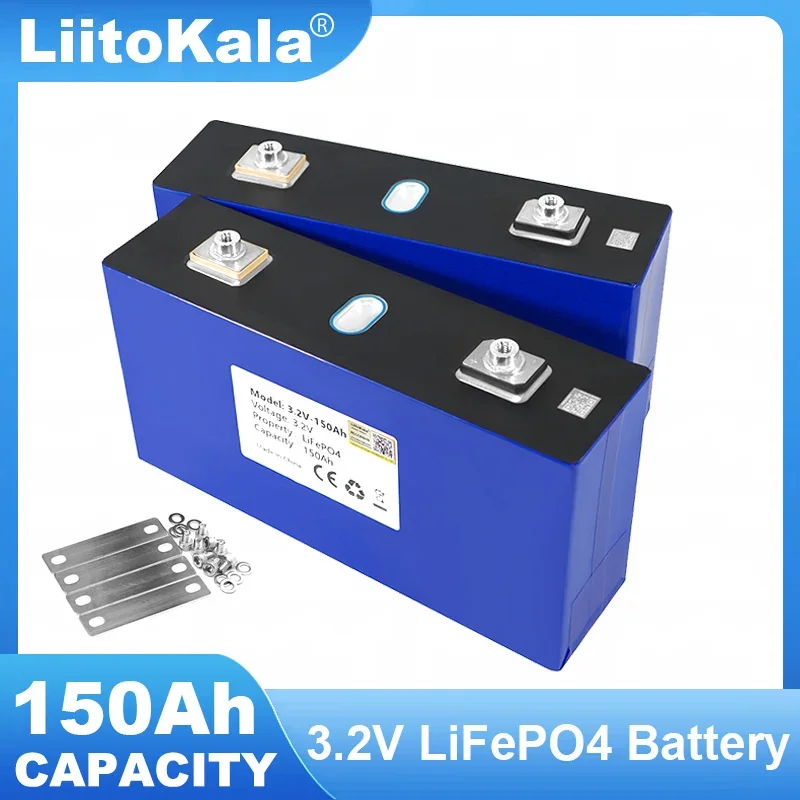 New 3.2V 150Ah LiFePO4 battery phosphate Cell DIY 4s 12v 24V Motorcycle Electric Car travel Solar inverter Batteries Duty-free