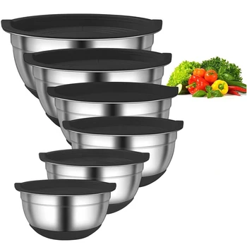 6-Piece Nesting Mixing Bowls with Airtight Lids 1