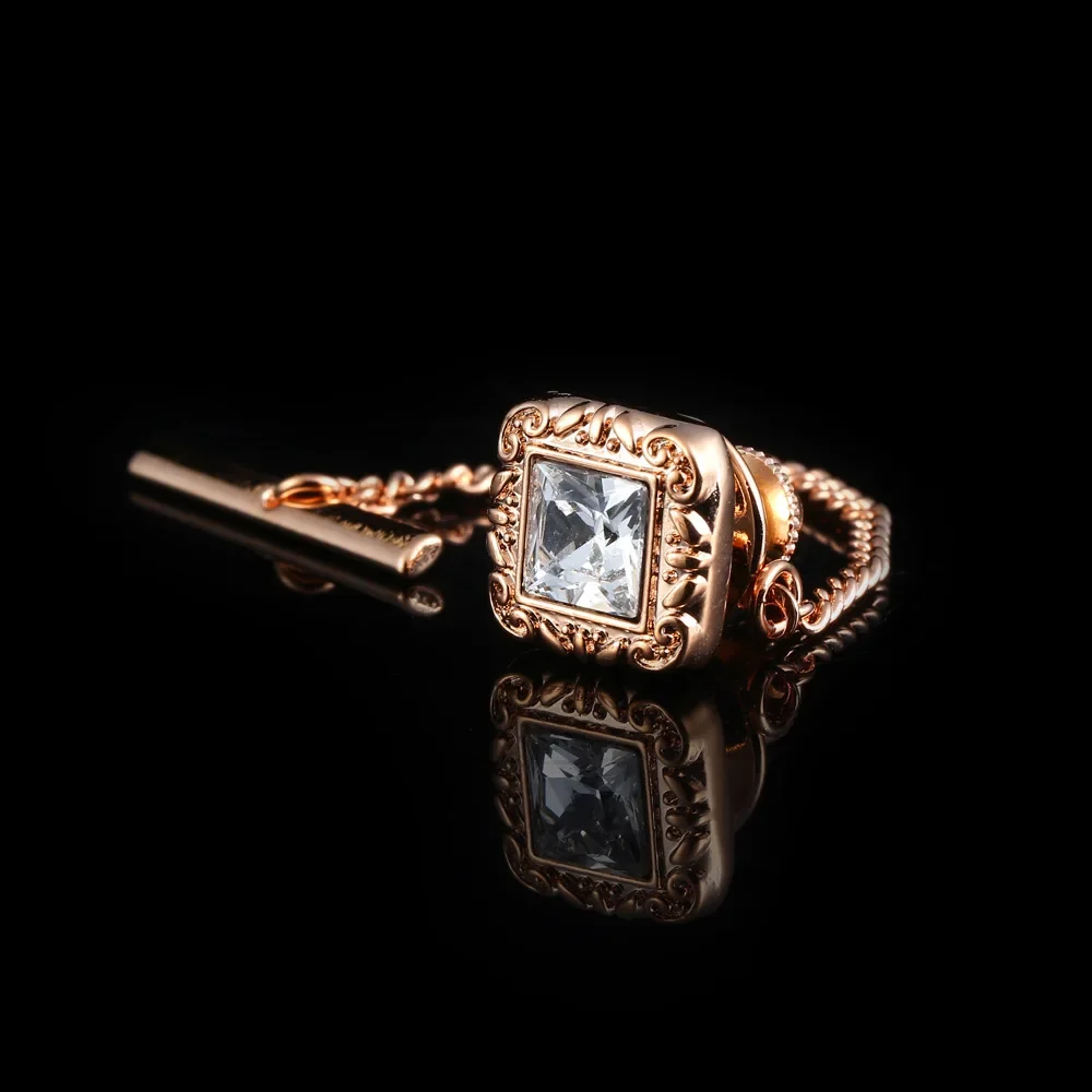 Tie clips men's business wedding banquet daily crystal lock buckle