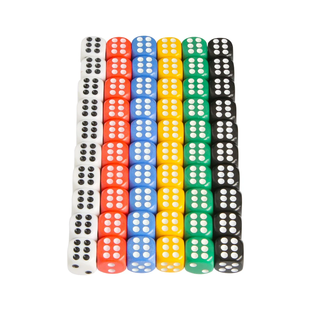 D6 Number Dice Game Dice Dice Set Acrylic Dice 10PCS/Lot For Bar Pub Club Party Board Family Game KTV Entertainment 14mm Multi Color High Quality Drinking Tool