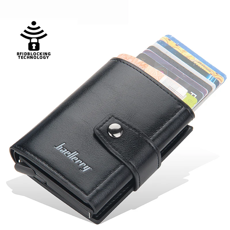 

Rfid Men Card Wallets Hasp Small Card Wallets PU Leather Slim Mini Men's Wallet High Qaulity Short Male Purses