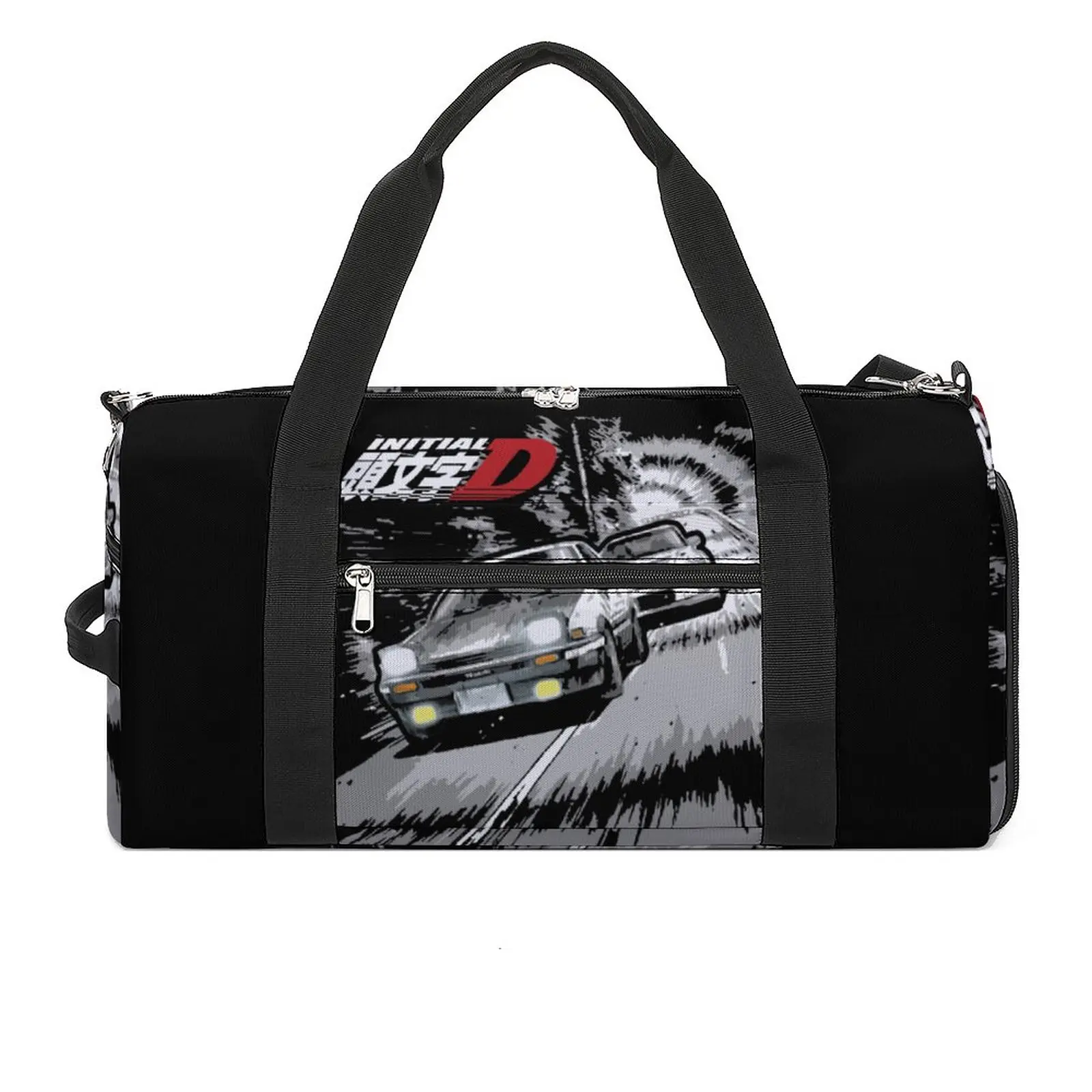 

Initial D Gym Bag Mountain Drift Racing Tandem AE86 VS EVO 6 Swimming Sports Bags Couple Gym Accessories Vintage Fitness Bag