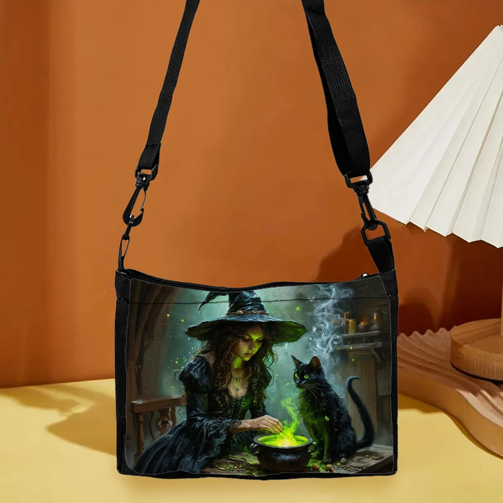 Handtasche mit Hexerei-Motiv, Umhängetasche, Fans of Magic, Umhängetasche, lässige Handtaschen, Umhängetasche, Weihnachten, Halloween, Geschenk – Detail 3