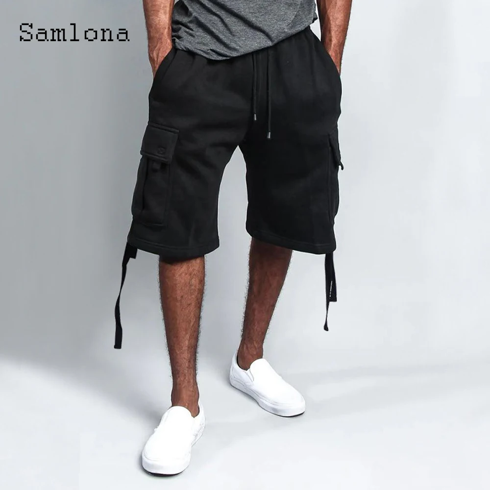 Mens Combat Cargo Shorts Half Pants Elasticated Waist Pockets Casual  Trousers US | eBay