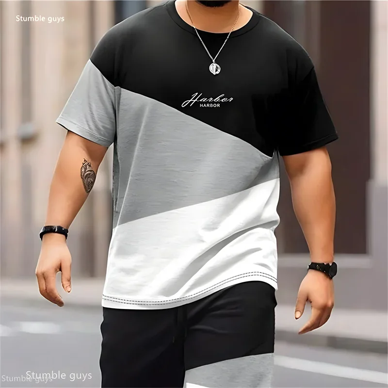 Men's Fashion Casual Sports Jersey T-Shirt Summer Anime Print Loose Short Sleeve Soft Comfortable Oversized Tops