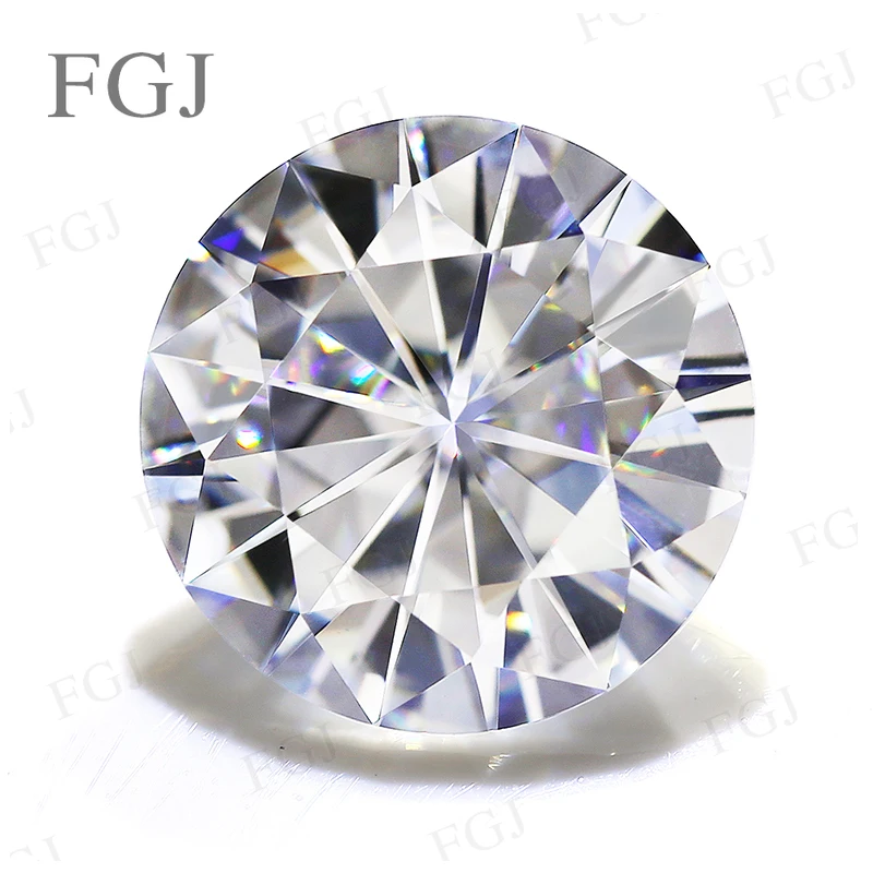 D-Farbiger Runder Moissanit-Stein, Doppelseitig Geschnittener Europäischer Multi-Cut Edelstein für DIY Handgemachten Schmuck und Bastelarbeiten – Detail 6