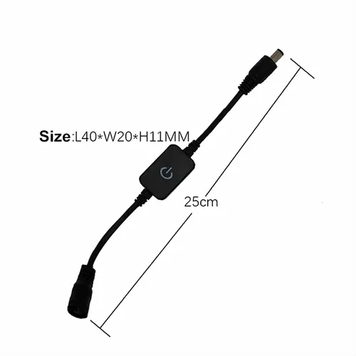 DC 12V 24V LED 스트립 터치 디밍 밝기 제어 심플 조광기 스위치 컨트롤러, 5050 3528 2835 라이트 스트립, 단색 3