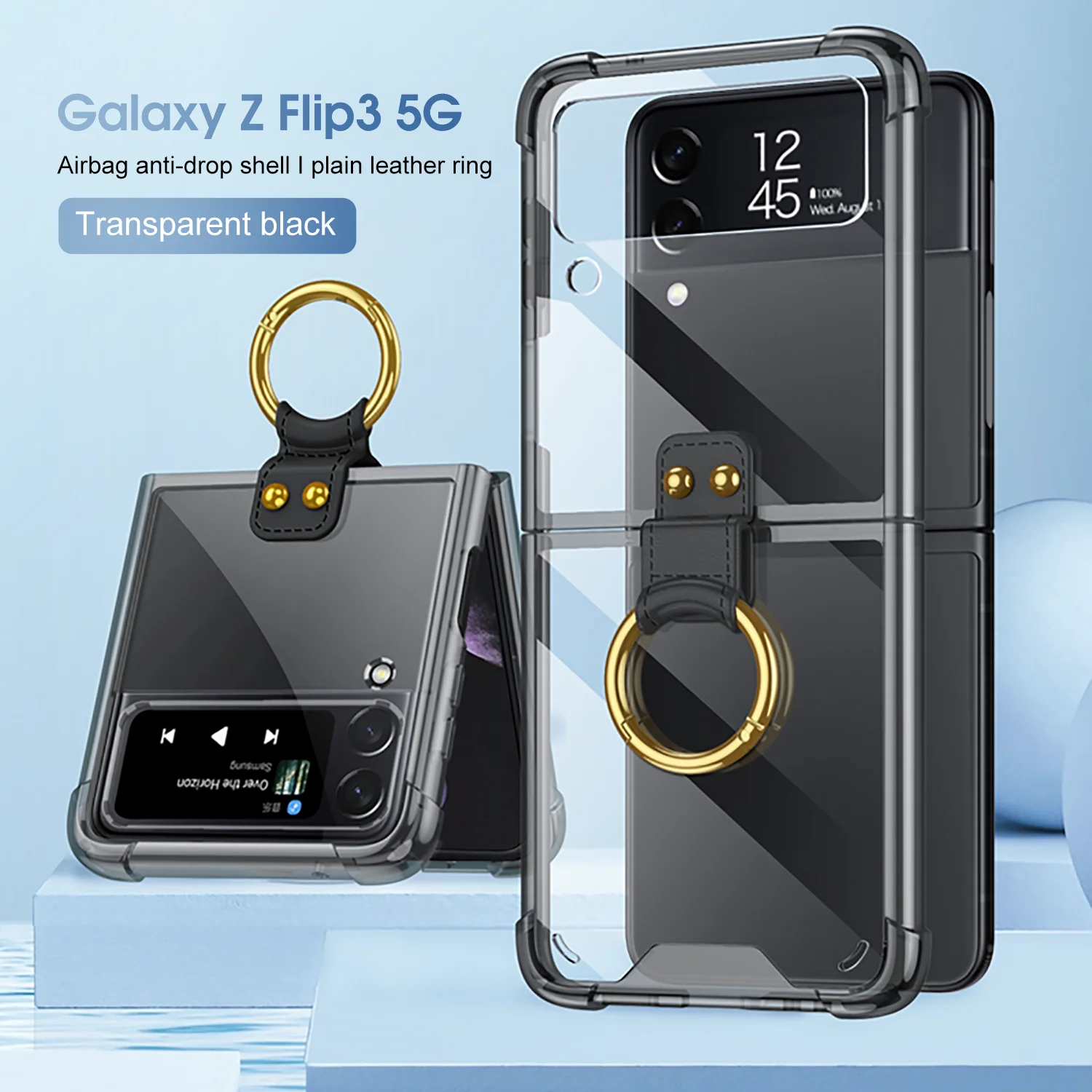 silicone cover with s pen Pu Leather hand Strap Anti-fall Phone Case for Samsung Galaxy Z Flip 3 5G SM-F711B Protection Back Cover with Lanyard cute samsung cases