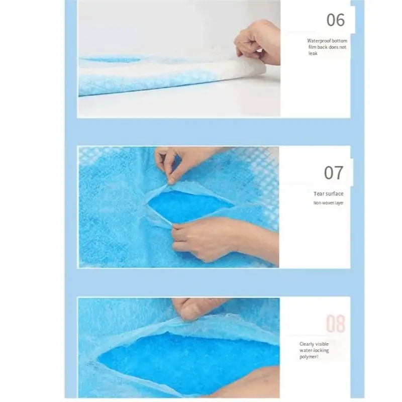 ABRW-100PCS 슈퍼 흡수성 애완동물 기저귀 일회용 건강 기저귀 매트 고양이용 강아지 기저귀 속건 매트 S