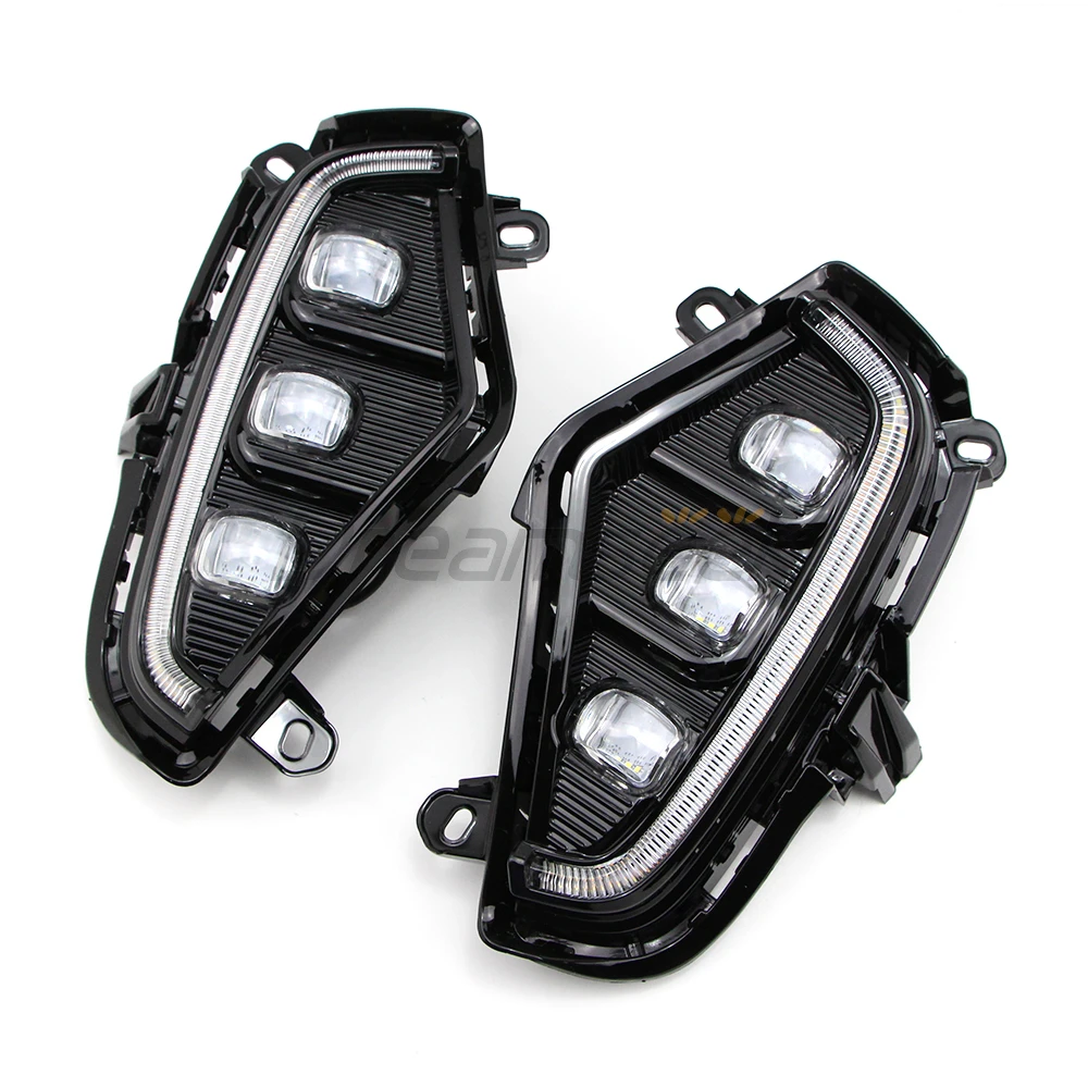 2 Color For Toyota RAV4 XA50 2019 2020 2021 2022 2023 LED DRL Daytime Running Light Driving Fog Lamp With Turn Signal Lamp