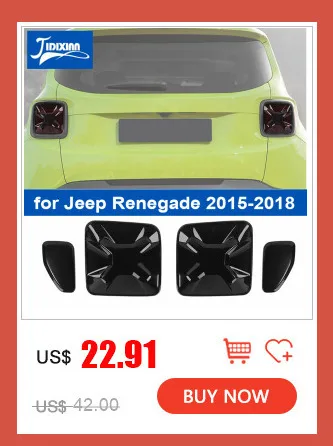 2-teilige Rückleuchten-Abdeckung Für Jeep Renegade (2016-2024) – Schwarz, ABS, Selbstklebend