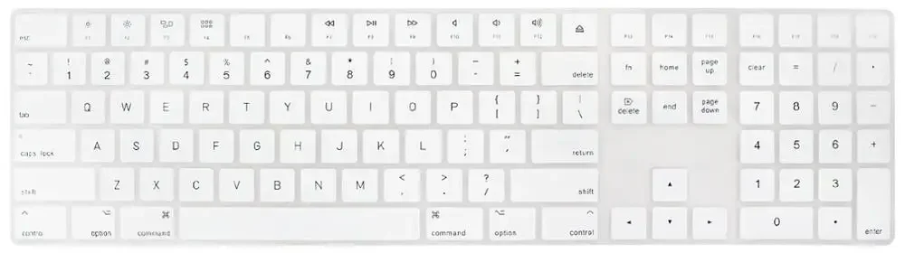 Premium Keyboard Skin for Apple Magic Keyboard with Numeric Pad - US English Layout