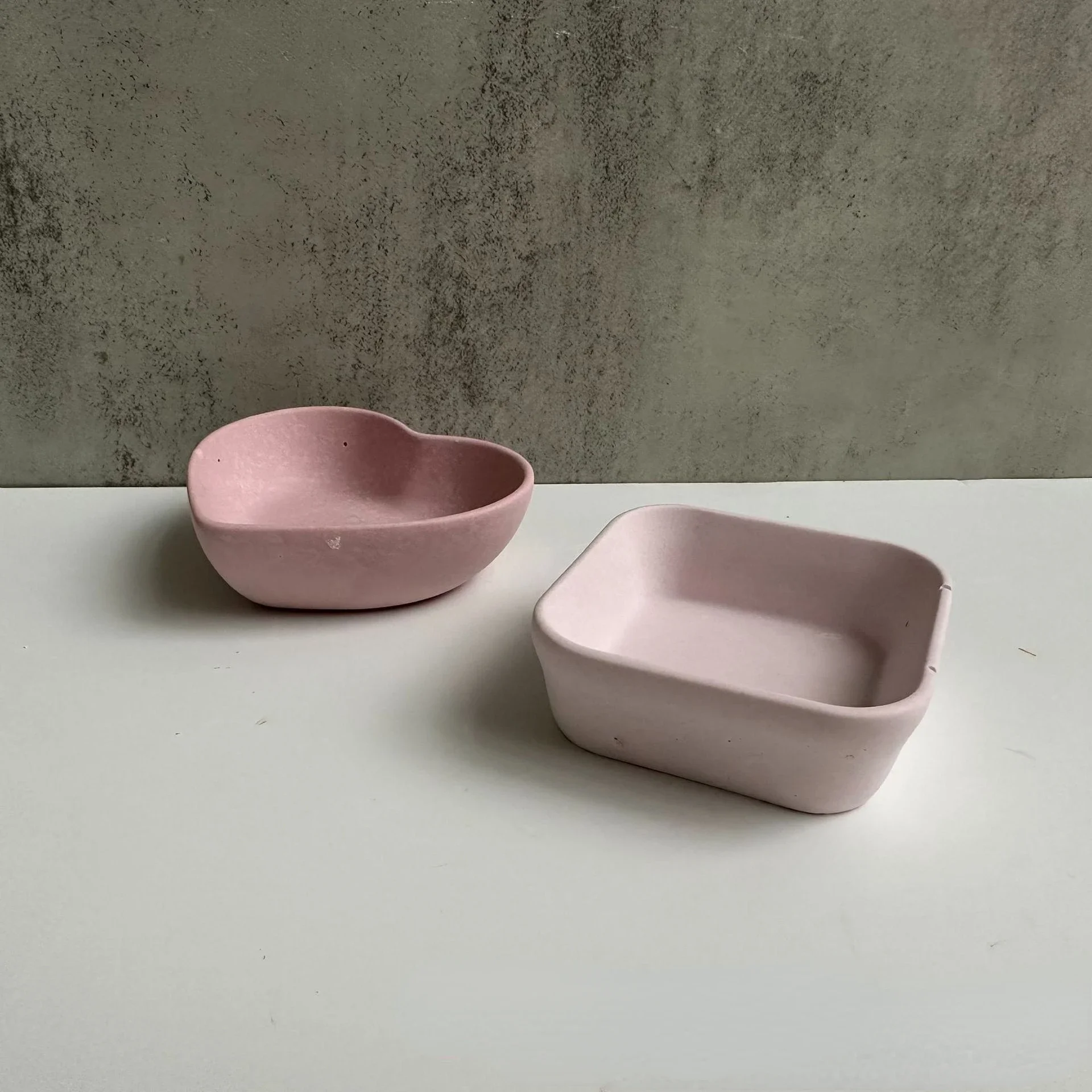 Silicone Mold Concrete Square Heart Shape Silicone Molds DIY Handmade Epoxy Resin Jewelry Storage Tray Molds Storage Box